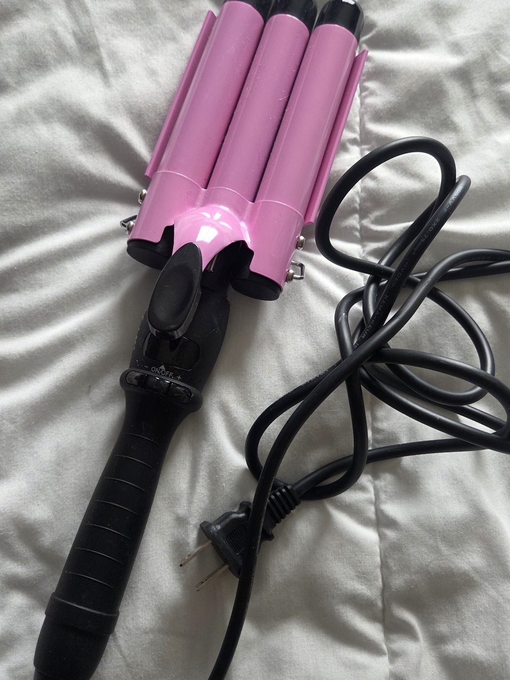 Pink Triple Barrel Waver Hair Styling Iron